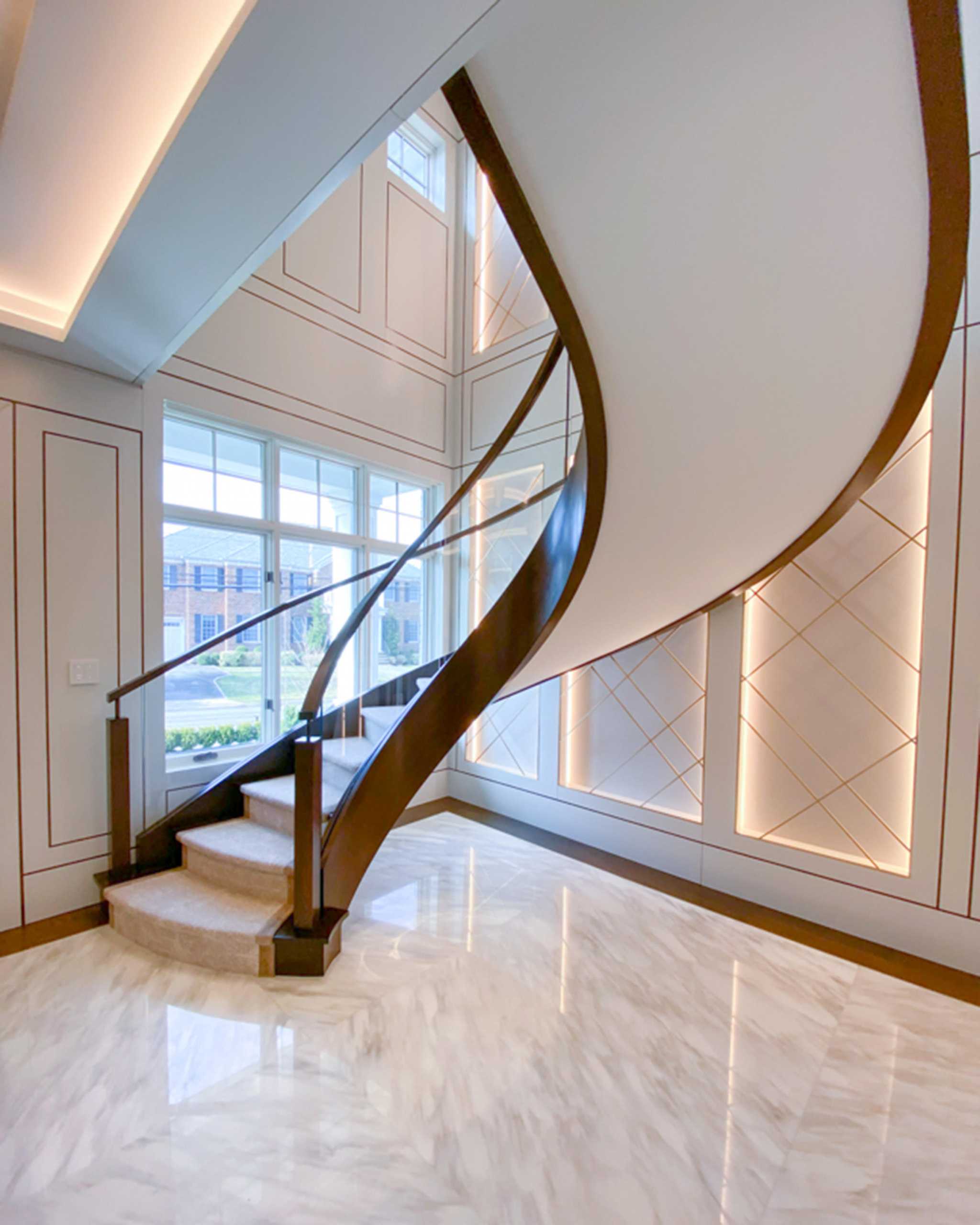 11 - Best Curved Stairway-Modern