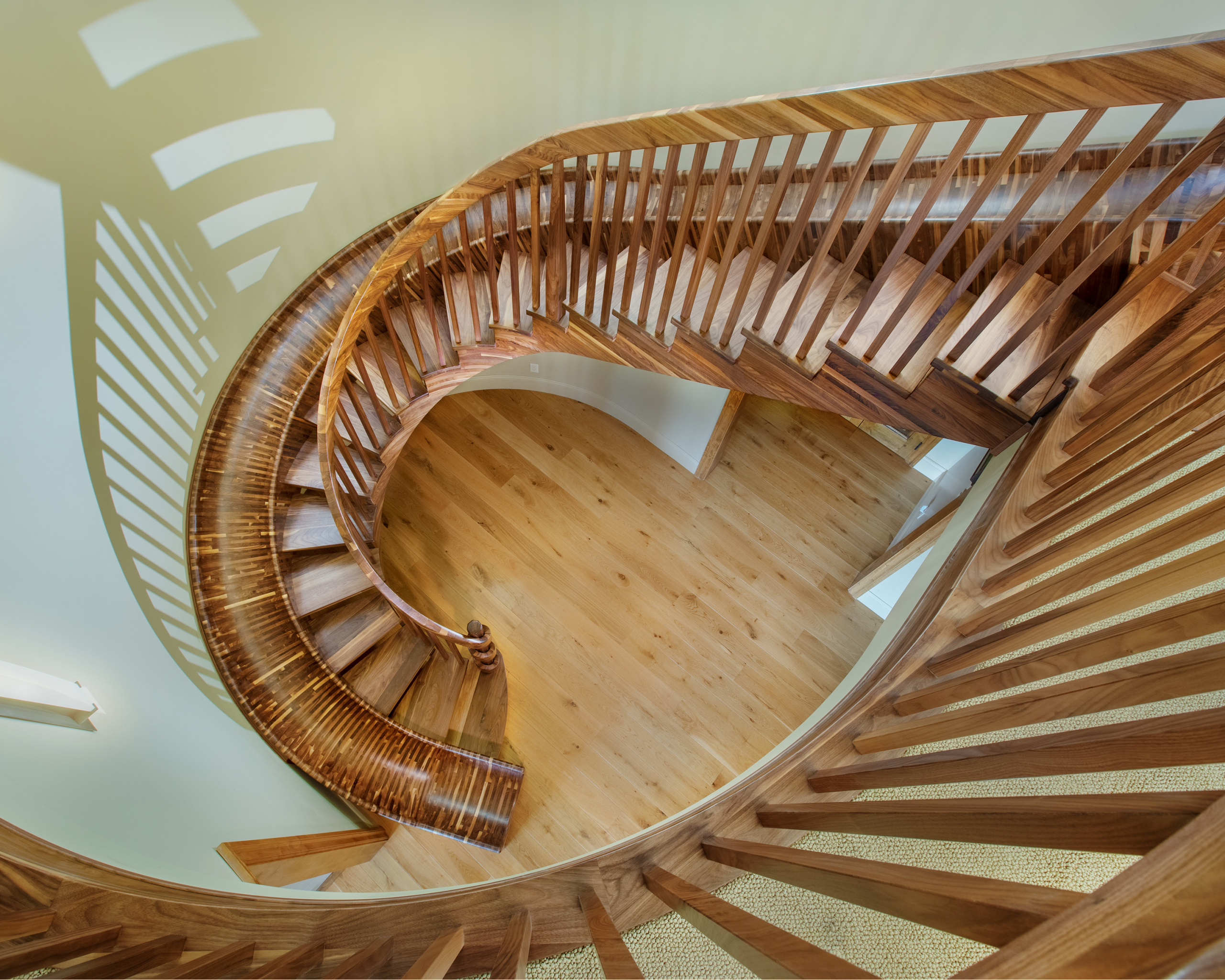 17 - Best Curved Stairway-Traditional